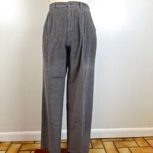 J Peterman Women's Gray Corduroy High Waist Pant Size 10